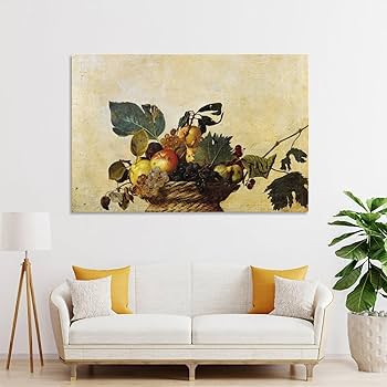 カラヴァッジョ「果物籠」【フレームサイズ 52.5×41cm】 カラヴァッジョ・果物籠ジクレーアートポスター